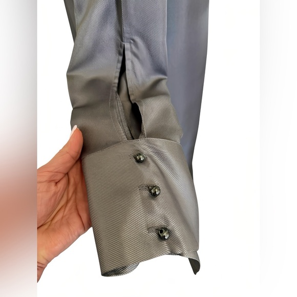 Banana Republic Heritage 100% Silk Sheath Dress Luxe Gray Seamed Midi Sz S NWT - Picture 7 of 12